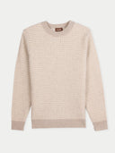 Men’s Waffle Knit Cashmere Jumper | GOBI UK #color_warm-grey