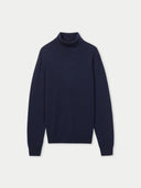 Essential Turtleneck Cashmere Jumper Navy - Gobi Cashmere