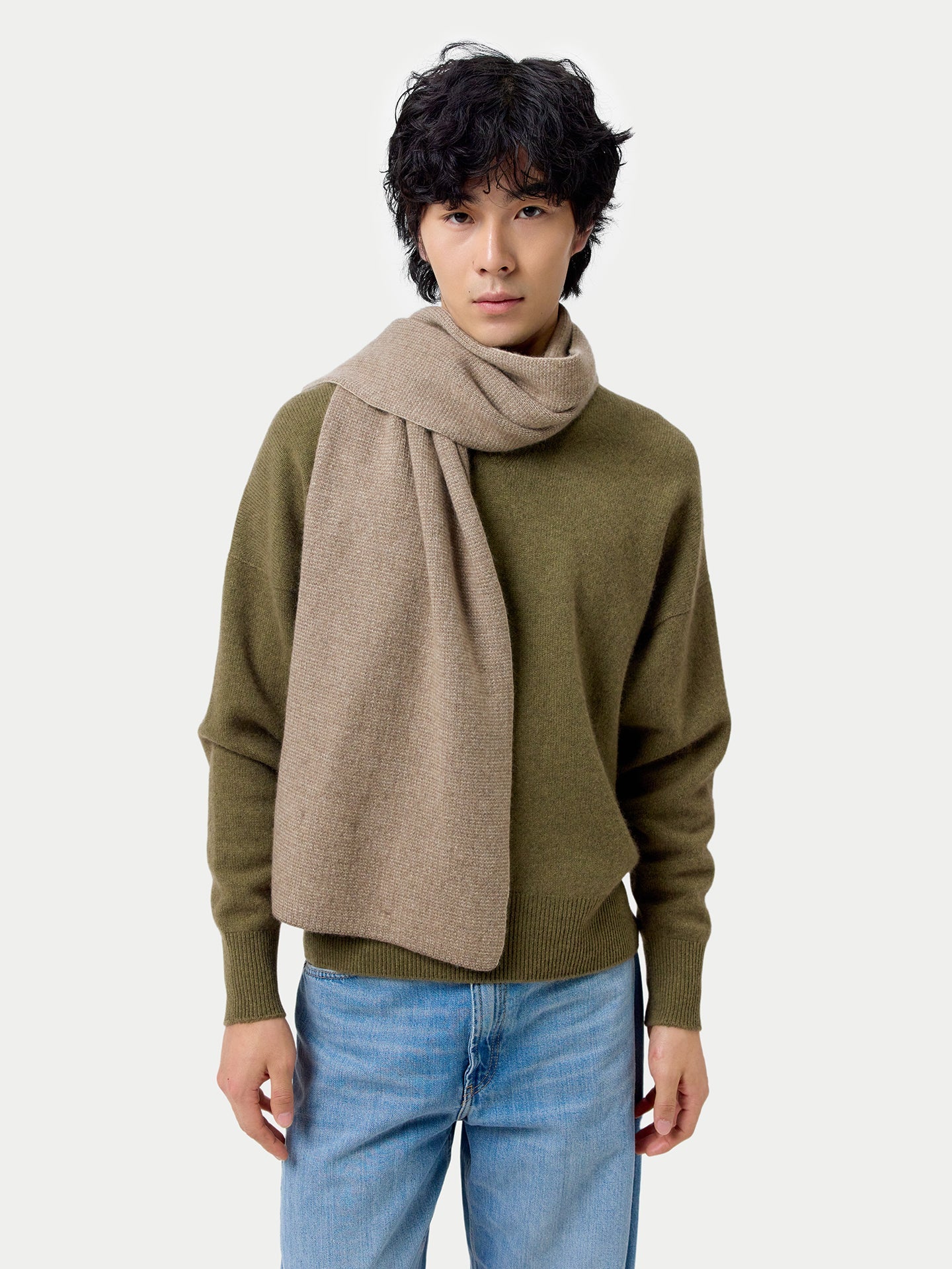 Organic Colour Cashmere Reversible Scarf