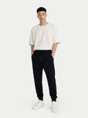 Men's Cashmere Jogger Black - Gobi Cashmere #color_black