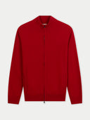 Timeless Cashmere Full-Zip Cardigan Chili Pepper - Gobi Cashmere