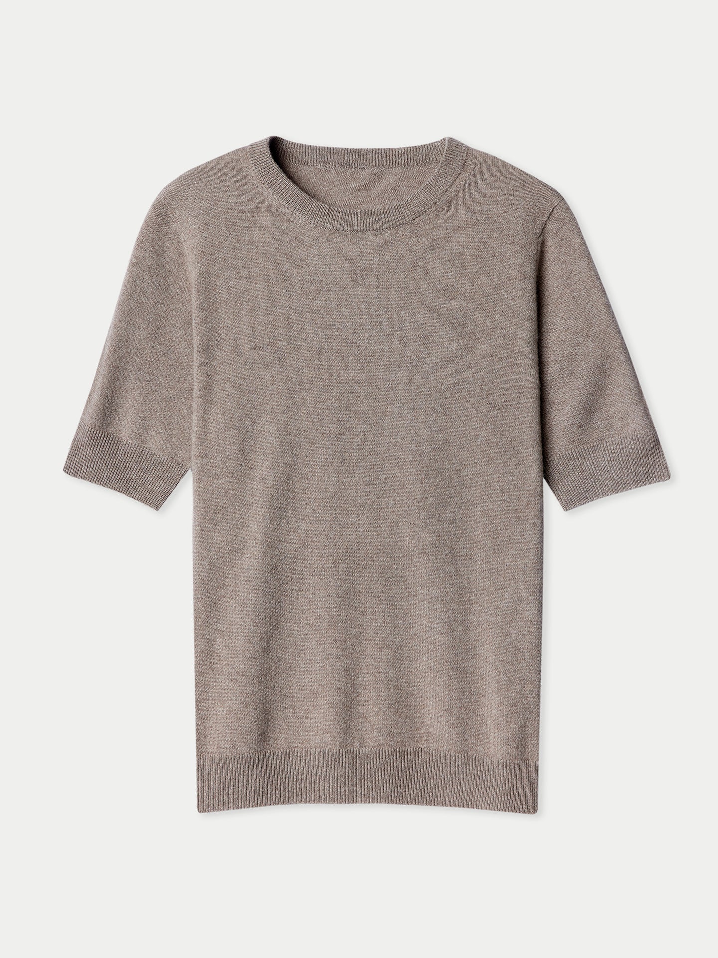 Organic Colour Crew Neck Cashmere Top