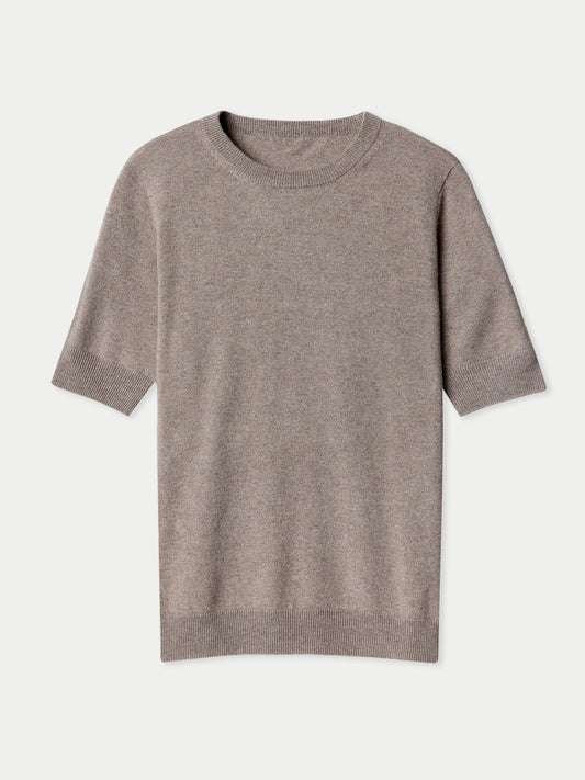 Organic Colour Crew Neck Cashmere Top