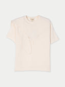  Bow-Tie Cashmere T-shirt White | GOBI UK