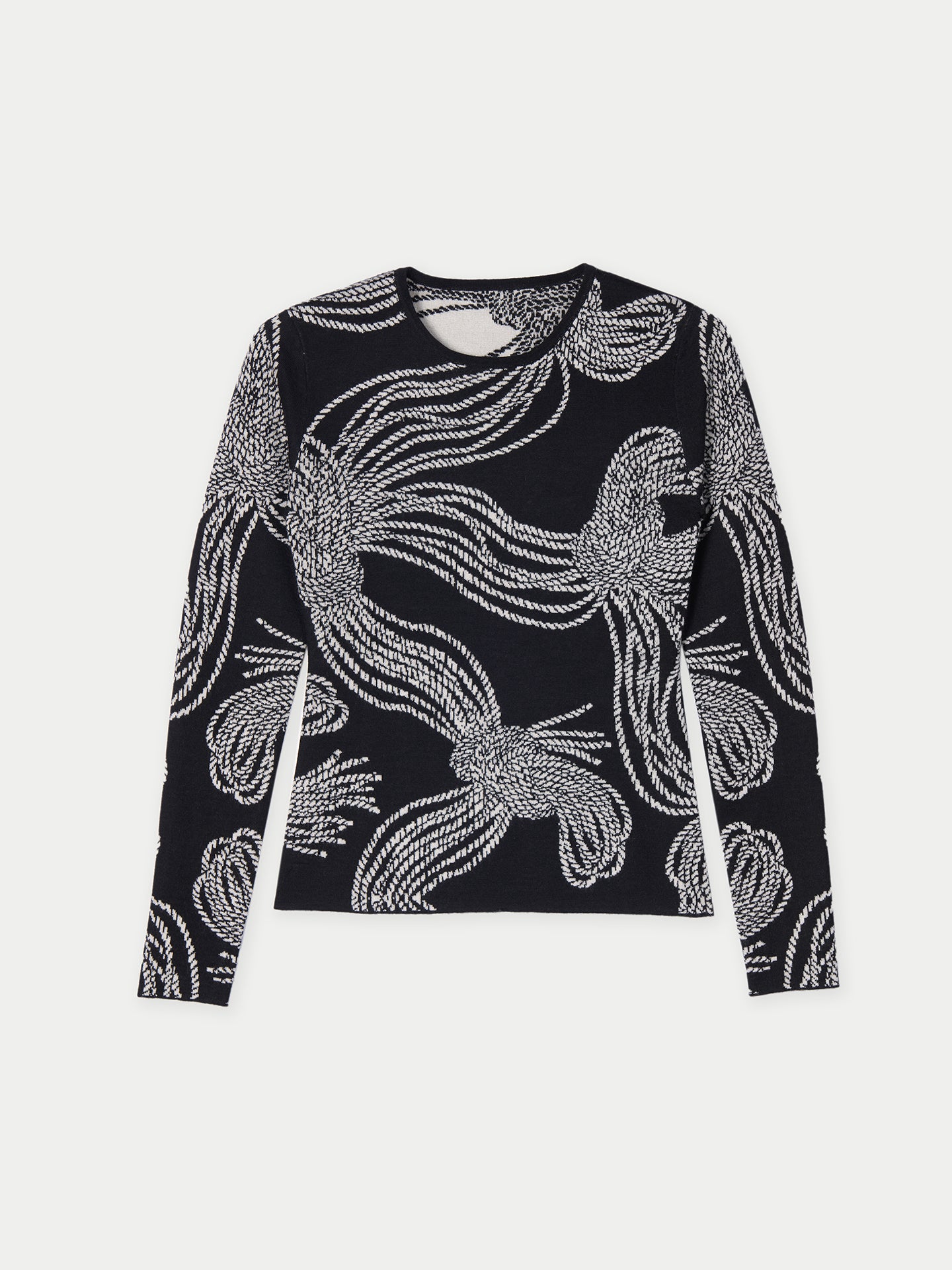 Rope Knot Print Cashmere Silk Jumper