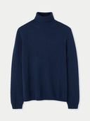 Women’s Cashmere Turtleneck Jumper Navy | GOBI UK #color_navy