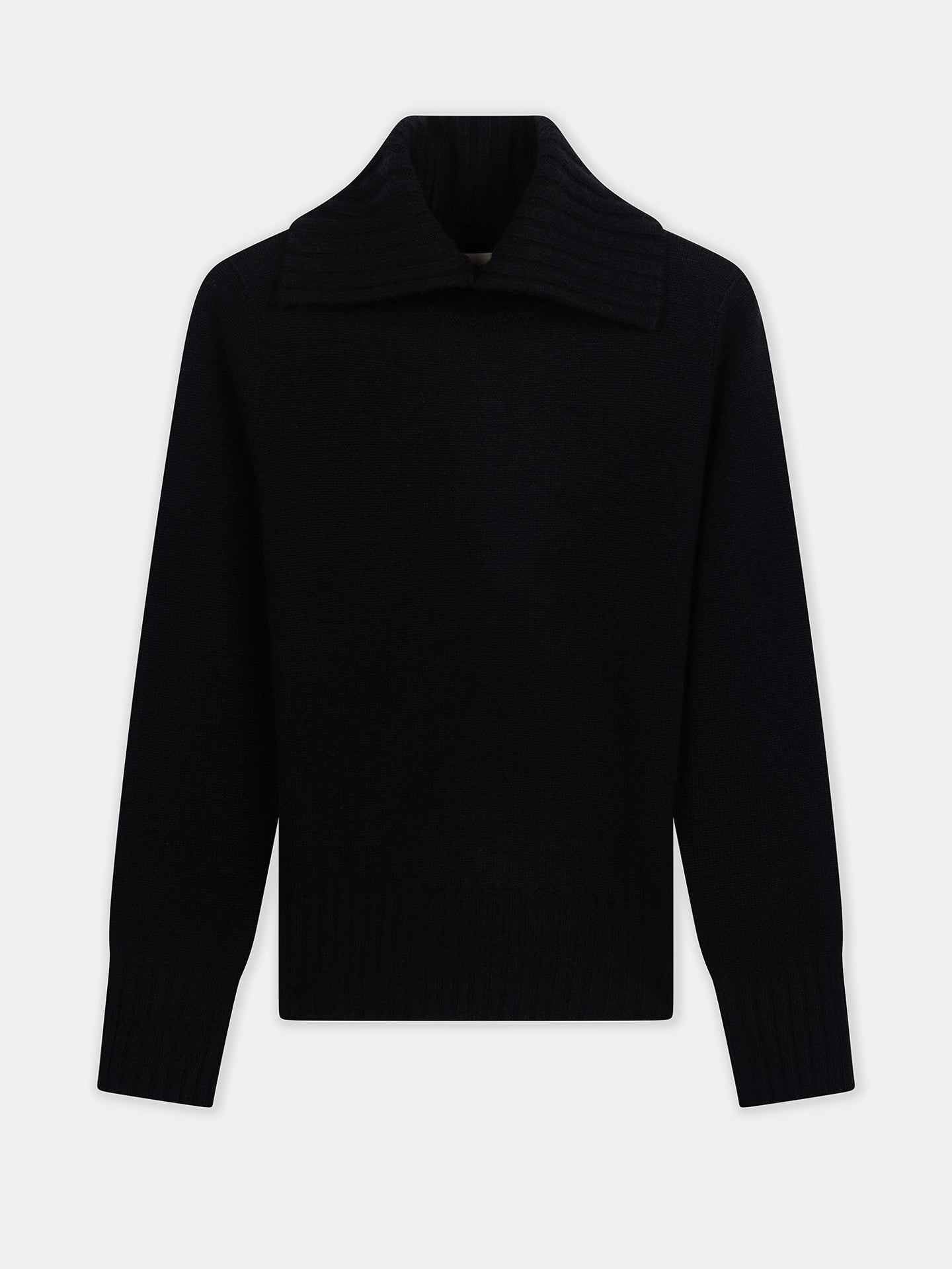 Fold-Over Turtleneck Cashmere Jumper
