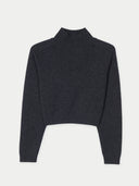 Cropped High-Neck Cashmere Jumper | GOBI UK
