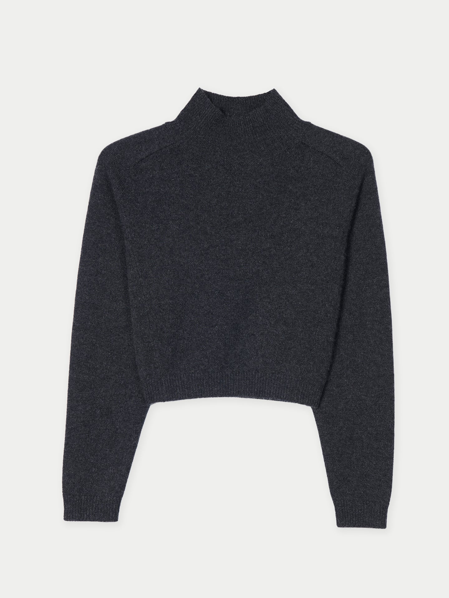 Cropped High-Neck Cashmere Jumper