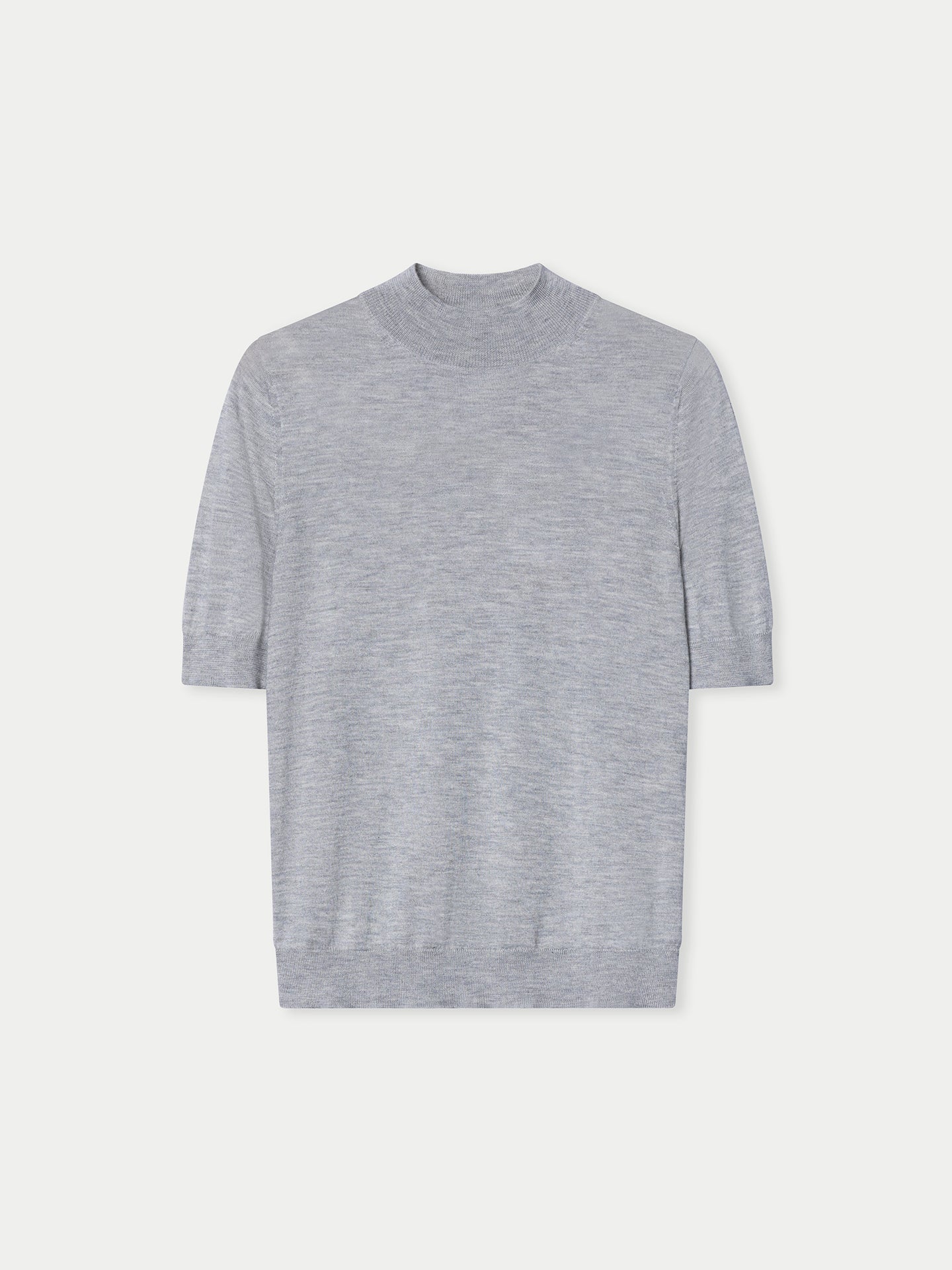 Cashmere Silk Shirt with High Neck