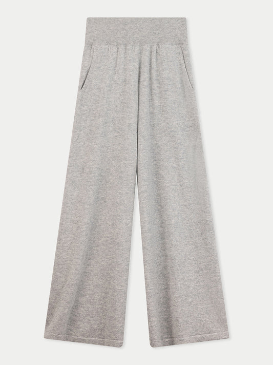 Wide-Leg Cashmere Trousers