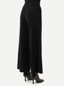 Wide-Leg Cashmere Trousers Black - Gobi Cashmere