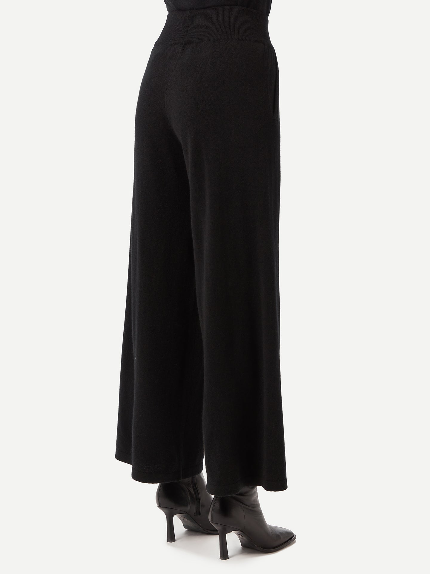 Wide-Leg Cashmere Trousers