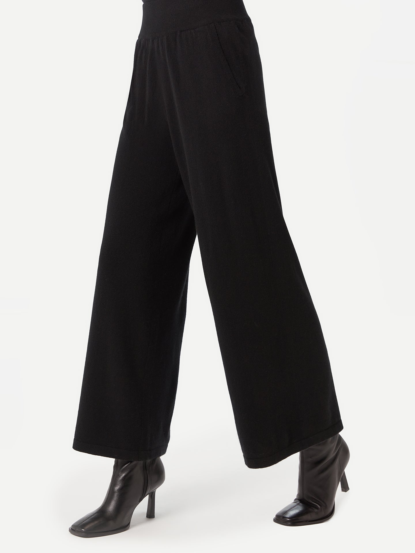 Wide-Leg Cashmere Trousers