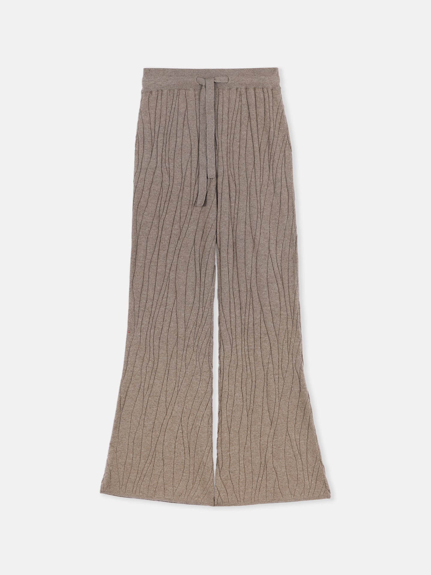 Women's Organic Colour Cashmere Flare Trousers Taupe | GOBI Cashmere