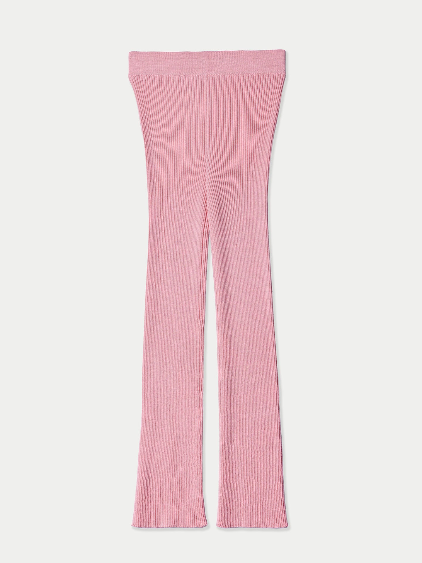 Rib-Knit Cashmere Silk Pants