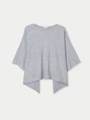 Timeless Knitted Poncho High Rise - Gobi Cashmere #color_light-gray