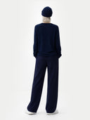 £99 Cashmere Hat & Jumper Set Navy - Gobi Cashmere