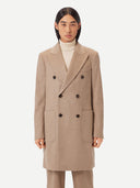 Men's Double-Breasted Cashmere Coat Taupe - Gobi Cashmere #color_taupe