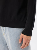Essential Crewneck Cashmere Jumper Black - Gobi Cashmere