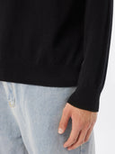 Essential Crewneck Cashmere Jumper Black - Gobi Cashmere #color_black