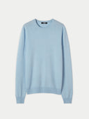 Men's Cashmere Basic Crew Neck Sweater Light Blue - Gobi Cashmere #color_light-blue