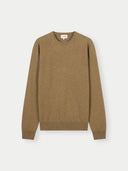 Essential Crewneck Cashmere Jumper Aloe - Gobi Cashmere #color_aloe