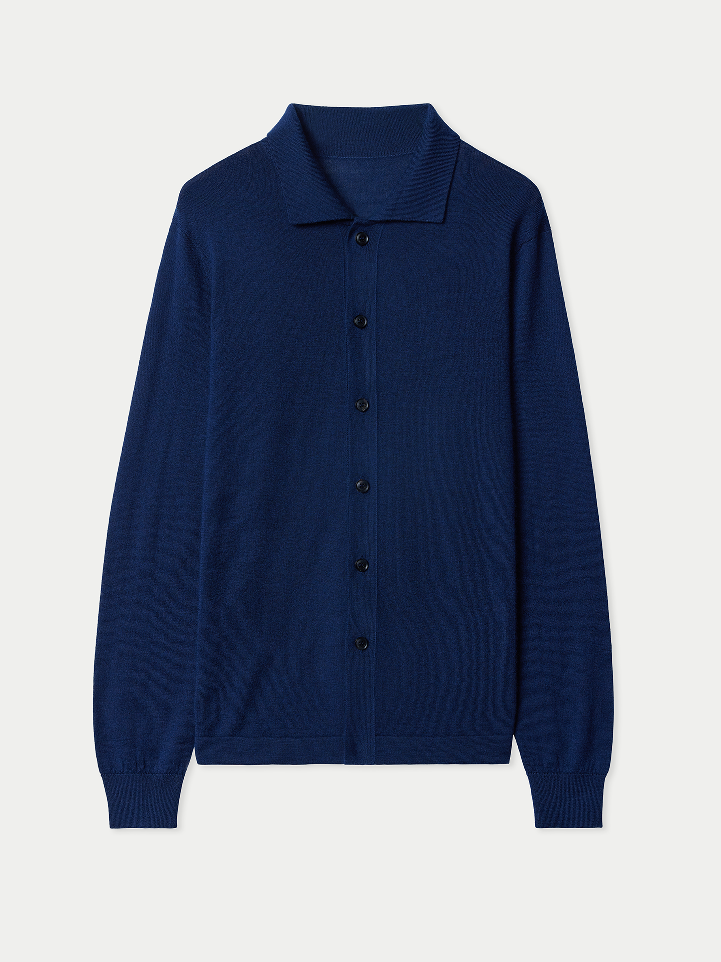 Cashmere Silk Polo-Neck Cardigan