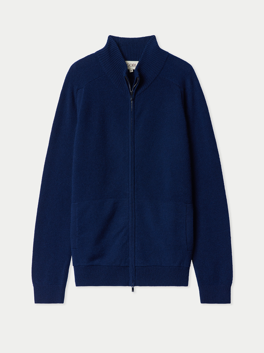 High Neck Cashmere Cardigan | GOBI Cashmere