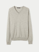 Men's Cashmere V-Neck Sweater Dawn Blue- Gobi Cashmere #color_dawn-blue