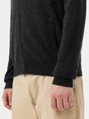 Essential Full-Zip Cashmere Cardigan Charcoal - Gobi Cashmere #color_charcoal