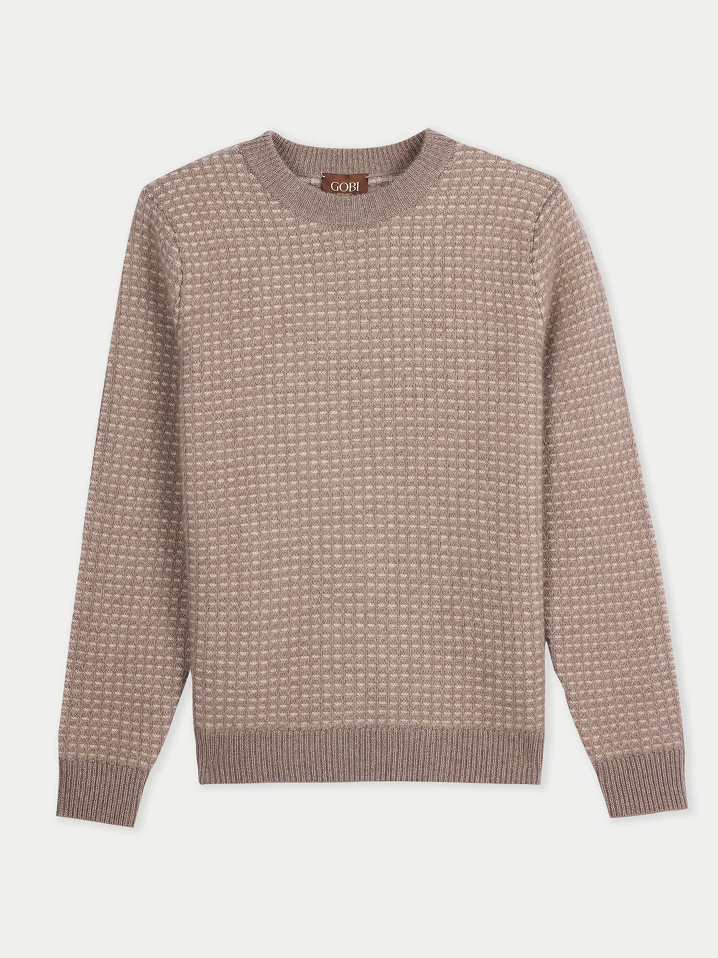 Men's Organic Colour Cashmere Waffle Knit Jumper