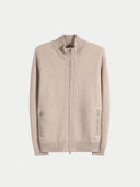 Men's Twо-Tone Full-Zip Cashmere Cardigan | GOBI UK