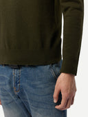 Timeless Crewneck Cashmere Jumper Capulet Olive - Gobi Cashmere #color_capulet-olive