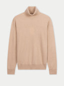 Timeless Organic Turtleneck Cashmere Jumper Beige - Gobi Cashmere
