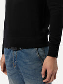 Cashmere Silk C-Neck Jumper Black - Gobi Cashmere