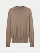 Brown sweater on a light gray background
