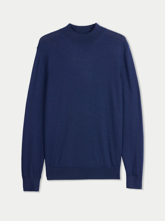 Men Cashmere Silk High Neck  Jumper