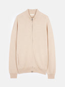 Organic Colour Essential Full-Zip Cashmere Cardigan Beige - Gobi Cashmere #color_beige