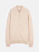 Beige zip-up sweater on a light gray background. #color_beige