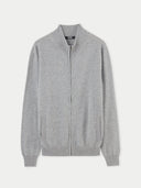 Essential Full-Zip Cashmere Cardigan Light Gray - Gobi Cashmere #color_light-gray