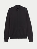 Essential Full-Zip Cashmere Cardigan Black - Gobi Cashmere #color_black