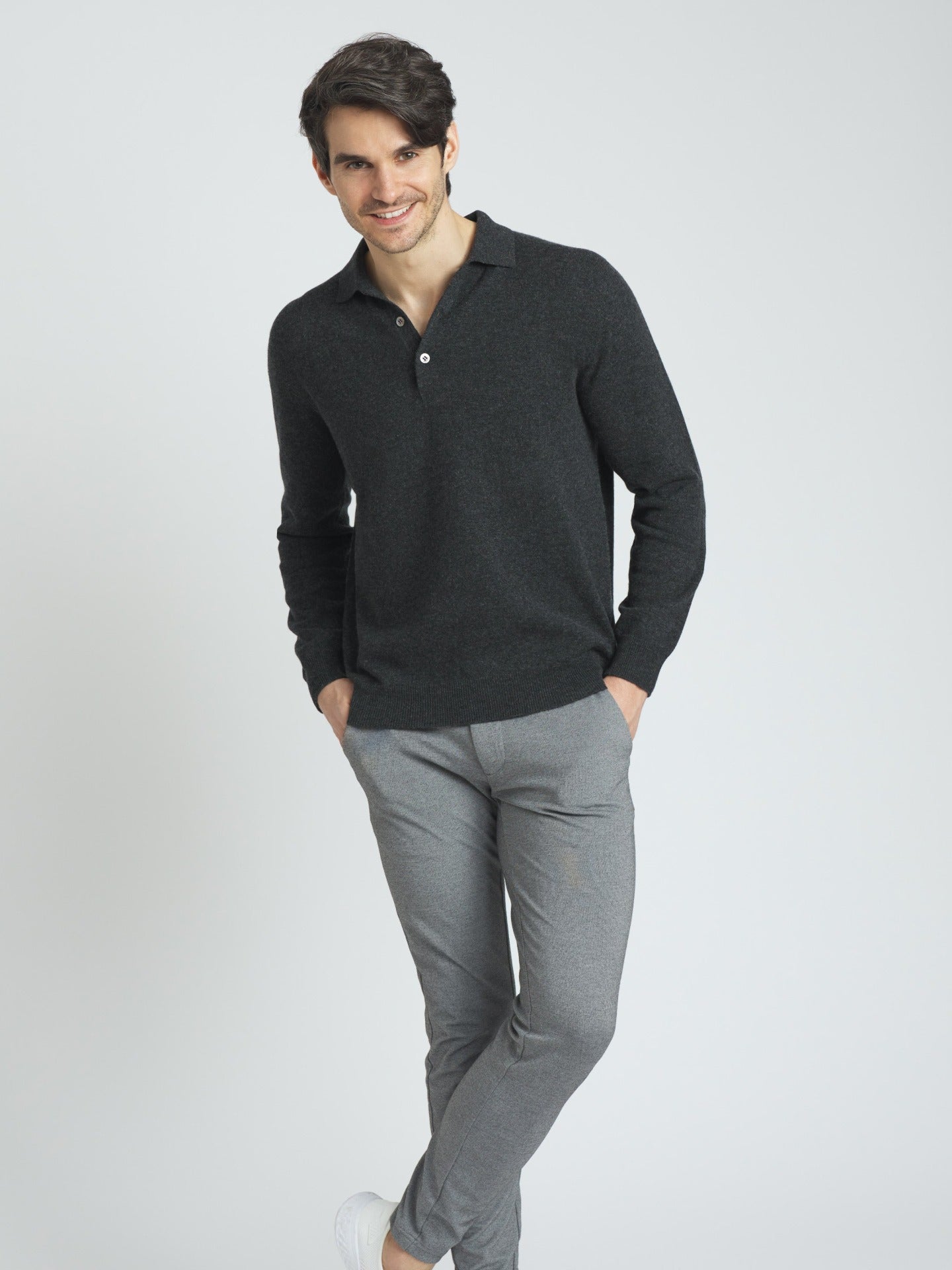 Essential Cashmere Polo Jumper