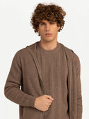 Women's Organic Color Zip Hoodie with Pockets Taupe - Gobi Cashmere #color_taupe