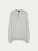Men's Cashmere Silk Polo Vapor Blue - Gobi Cashmere #color_vapor-blue