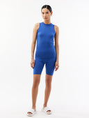 Women's Silk Cashmere  Biker Shorts Black - Gobi Cashmere #color_nautical-blue