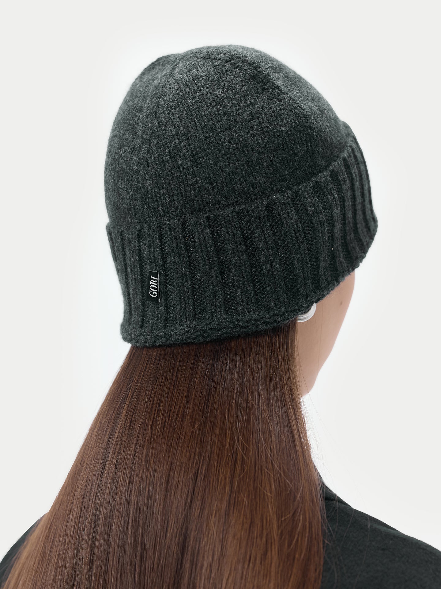 Cashmere Rib Knit Hat /Unisex/