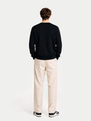 Essential Crewneck Cashmere Jumper Black - Gobi Cashmere #color_black