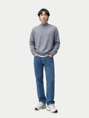 Timeless Mock Neck Cashmere Jumper Dim Gray - Gobi Cashmere