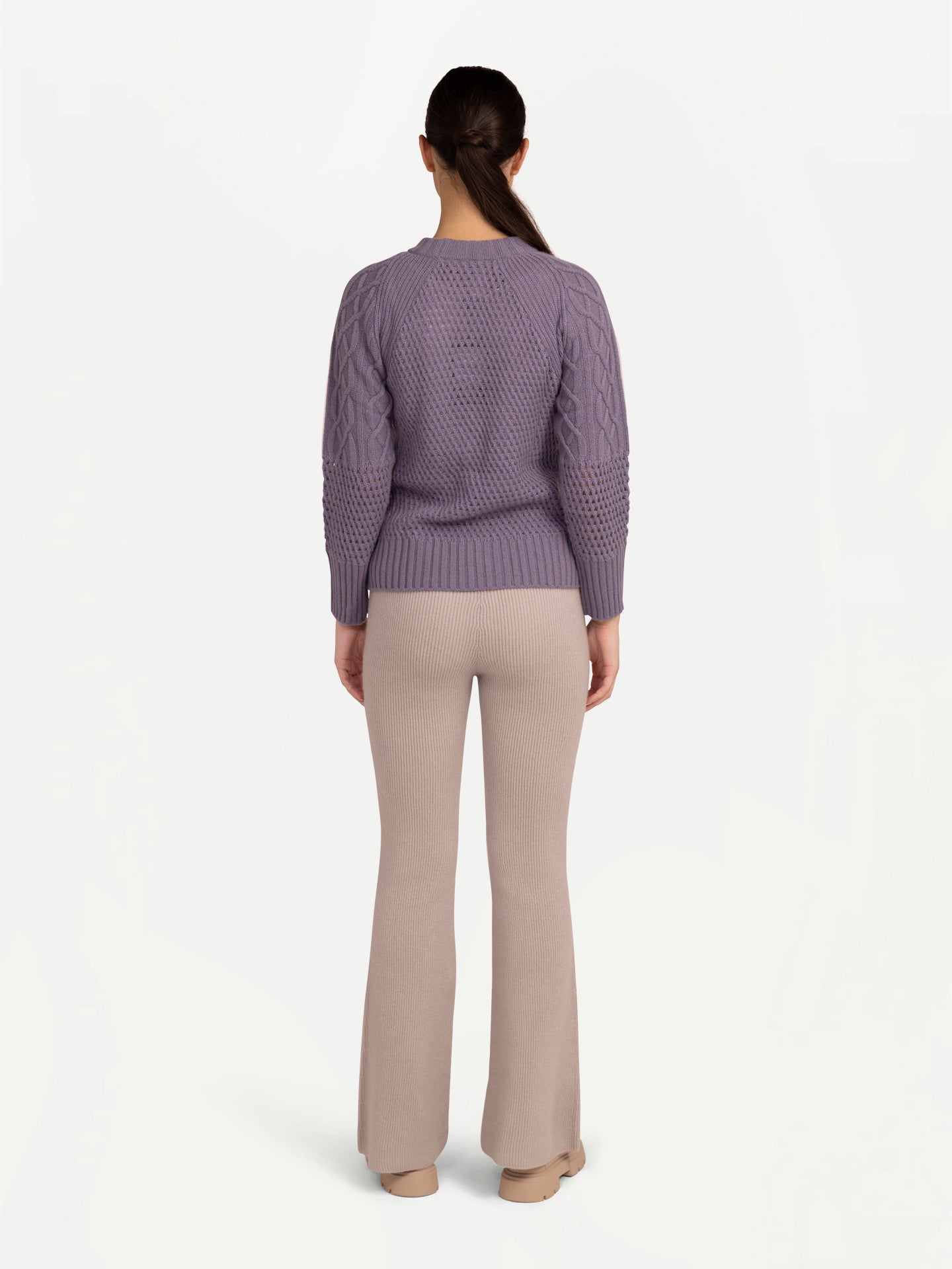 Cashmere Ribbed-Knit Trousers